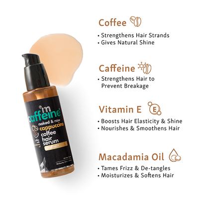 Mcaffeine Naked & Raw Cappuccino Coffee Hair Serum 50 ml - Hair Lotions & Tonics