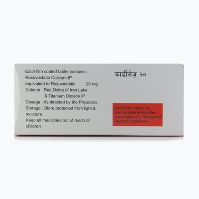 Cardirose 20mg Tablet 10'S - High Cholesterol-Dys