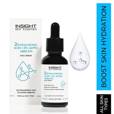 Insight Cosmetics 2% Hyaluronic Acid + 2% Alpha Arbutin Face Serum 30 ml - Face Serum