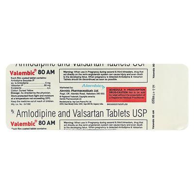 Valembic 80 AM Tablet 10'S - Hypertension-Cal