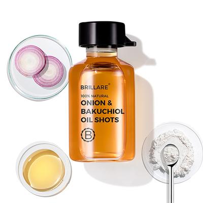 Brillare Onion & Bakuchiol Oil Shots For Hair Fall Reduction 48 Ml - Hair Oils