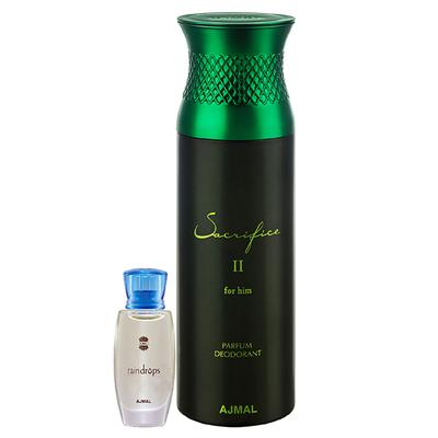Ajmal Raindrops Concentrated Perfume Oil Floral Chypre And Sacrifice II For Him Deodorant Fruity Aromatic Fragrance 210 ml - Perfumes (Edt/Edp)