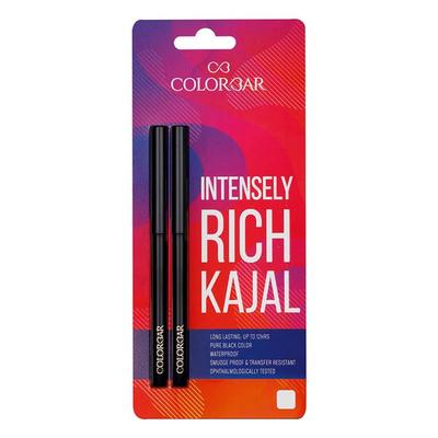 Colorbar Intensely Rich Kajal-Duo Pack Dreamy Black - (001) each 0.3gm 2's - Kajal & Kohls