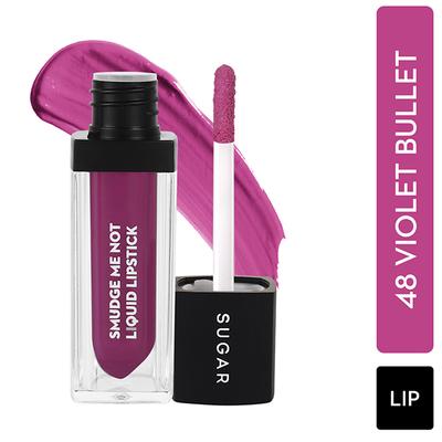 SUGAR Cosmetics Smudge Me Not Liquid Lipstick - 48 Violet Bullet (Violet Red) 4.5 ml - Liquid Lipsticks
