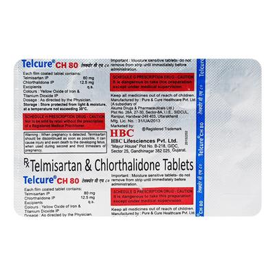 TELCURE CH 80 Tablet 15's - Hypertension-Ang