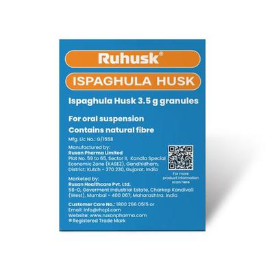 Rusan Ruhusk Ispaghula Husk 3.5 g Sachets - Orange Flavour 30's - Indigestion/Constipation