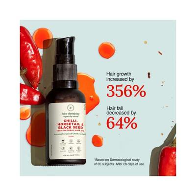 Juicy Chemistry Chilli, Horsetail & Blackseed Hair Oil for Unisex 30.0 ml - Hair Serums
