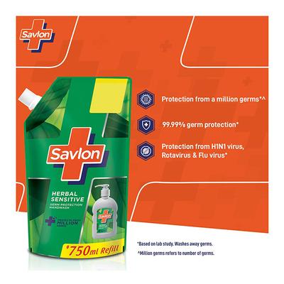 Savlon Herbal Sensitive Hand Wash 725ml - Hand Wash & Soaps