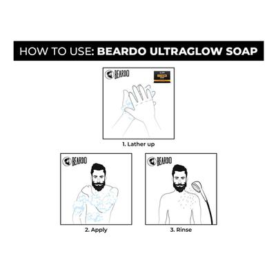 Beardo Ultraglow Bathing Soap - Glutathione (Pack of 3 X 75 gm) - Soaps