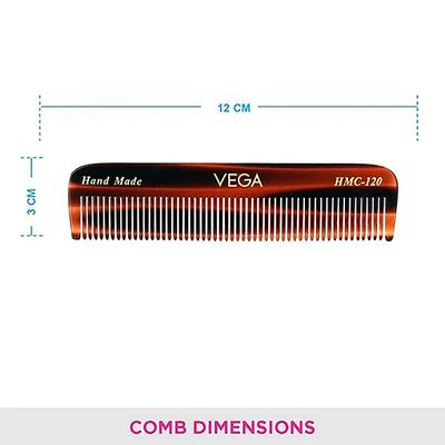 Vega Pocket Hair Comb, for Men and Women (VC2HMC-120) 2's - Hair Combs