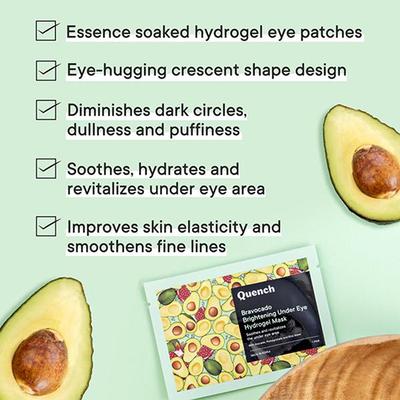 Quench Botanics Vitamin E Under Eye Patches with Avocado 1's - Eye Masks