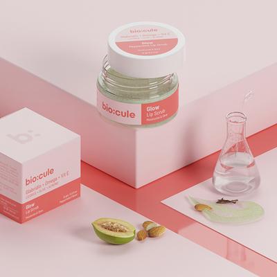 Biocule Glow Lip Scrub Balm For Bright, Spotless Lips, Peppermint Flavour, 100% Natural 12 gm - Lip Scrubs