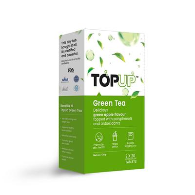 Nuvox TopUp Green Tea Effervescent Tablet - Green Apple 40's - Herbal/Green Teas