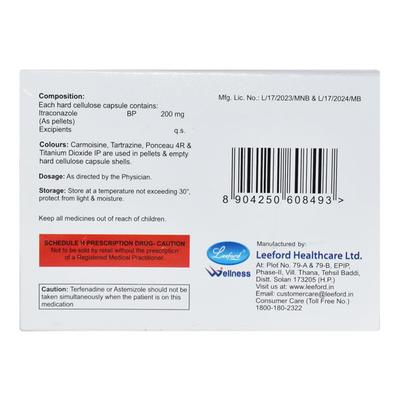 ITROMED 200 Capsule 10's - Fungal Infections-Anf