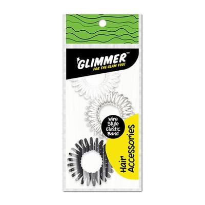 Glimmer Wire Hair Elastic Band set of 3 3's - Hair Clips/Bands