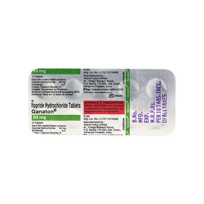 Ganaton 50mg Tablet 10'S - Gastro Intestinal Motility Disorders-GIT