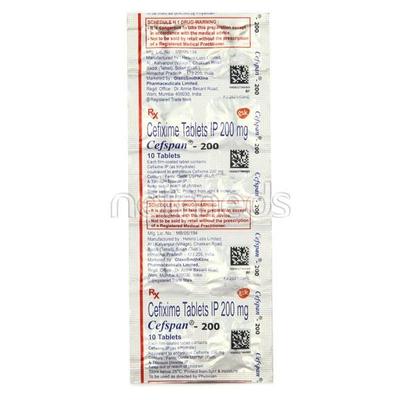 Cefspan 200mg Tablet 10'S - Bacterial Infections-Cep