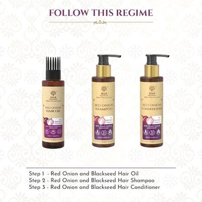 Khadi Essentials Black Seed Red Onion Hair Shampoo - For Hairfall Control Hair Growth 200 ml - Shampoos