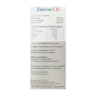 ZINOVA CD Syrup 100ml - Supplements-Vam