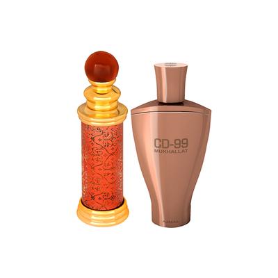 Ajmal Classic Oud Concentrated Perfume Oil Woody Oudh Attar And CD 99 Mukhallat Concentrated Perfume Oil Floral Oriental Attar 24 ml - Deodorants/Roll-Ons