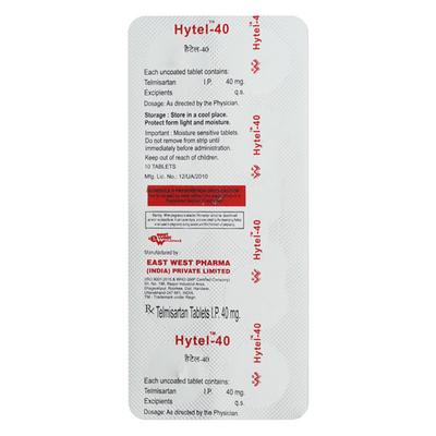 Hytel 40mg Tablet 10'S - Hypertension-Ang