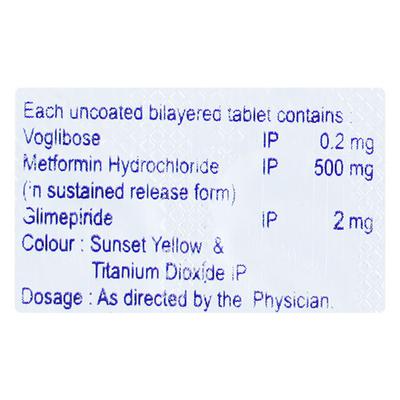 GLIDIVAS MV 2 Tablet 10's - Diabetes-Ant