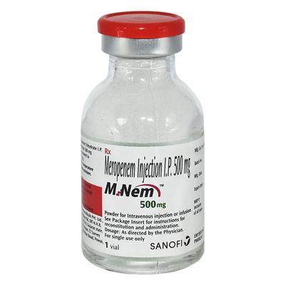 M Nem 500mg Injection 1's - Bacterial Infections-OBL
