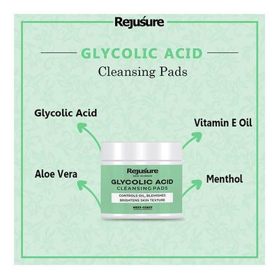 Rejusure Glycolic Acid Cleansing Pad 50's - Cotton Buds & Balls