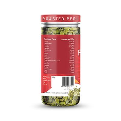 The Food Folks Roasted Pumpkin Seeds - Peri Peri (Pack of 3 x 150 gm) - Nutritional Bars