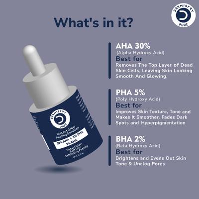 Dermistry 30% AHA 5% PHA 2% BHA Instant Glow Peeling Solution 30 ml - Masks & Peels