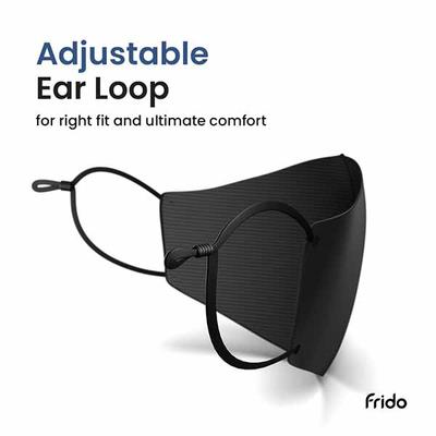 Frido Ultimate Copper Reusable Face Mask - Black (S) - Face Mask