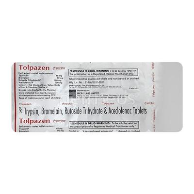 Tolpazen Tablet 10'S - Pain relief-Ant