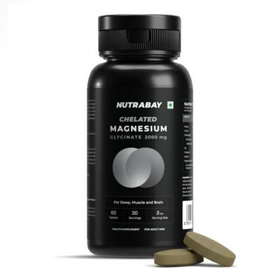 Nutrabay Chelated Magnesium Glycinate 2000mg Tablet 60's - General Health