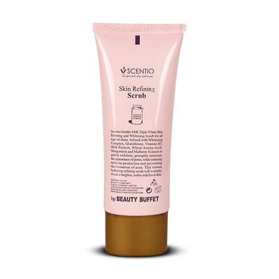Scentio Double Milk Triple White Organic Skin Refining Scrub 100 ml - Scrubs & Exfoliants