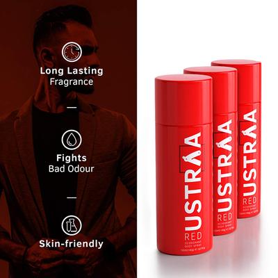 RED Deodorant Body Spray- Set of 3 450 ml - Deodorants/Roll-Ons