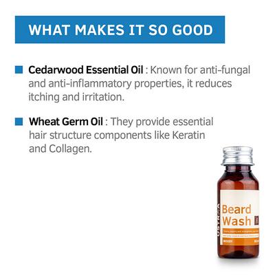Ustraa Beard Wash Oil - Woody 60 ml - Beard Oil