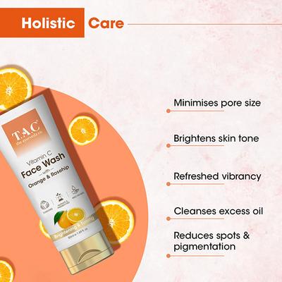 Tac - The Ayurveda Co Vitamin C Face Wash with Orange and Rosehip 50 ml - Face Wash & Cleansers