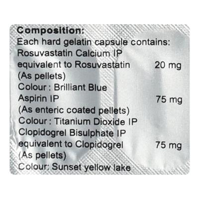 ROSUTOR GOLD 20/75mg Capsule 15's - Blood Clot-Ant