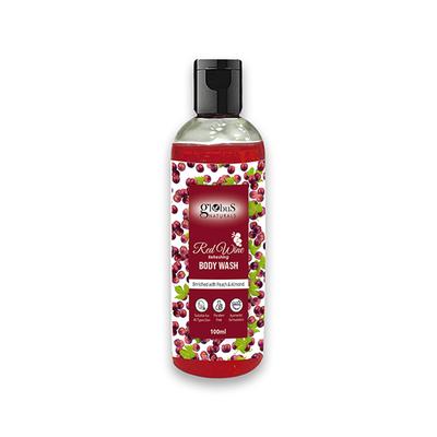 Globus Naturals Red Wine Refreshing Body Wash Enriched with Peach and Almond, Suitable for All Skin Type 100 ml - Creams, Lotions & Oils