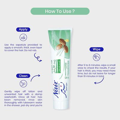 Nair Hair Removal Cream - Argan Oil 110 gm - Hair Removal Accessories