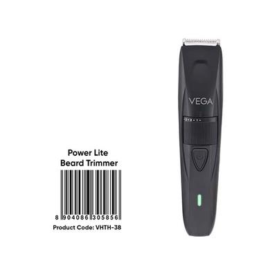 Vega Trimmer for Men with 90 Mins Runtime, Stainless Steel Blades & 40 Length Settings, Black, (Power Lite, VHTH-38) 1's - Trimmers