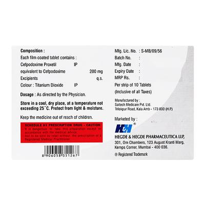 Hhcepo 200mg Tablet 10'S - Bacterial Infections-Cep