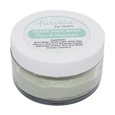Fuschia Verve Face Mask - Kiwi & Asparagus 50 gm - Masks & Peels