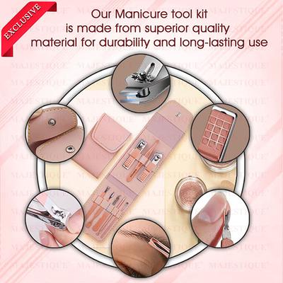 Majestique Manicure and Pedicure Set, Nail Clippers Kit and Cuticle Cleaning - Multicolor 1's - Body Scrubbers & Brushes