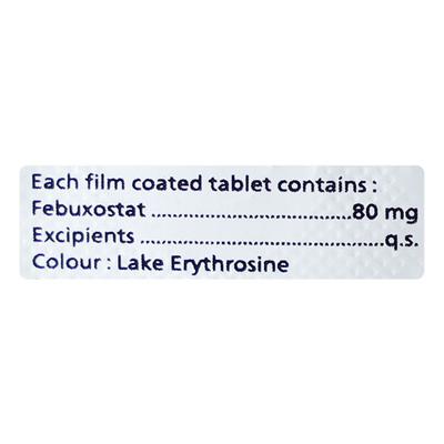 FEBUDAC 80mg Tablet 10's - Gout