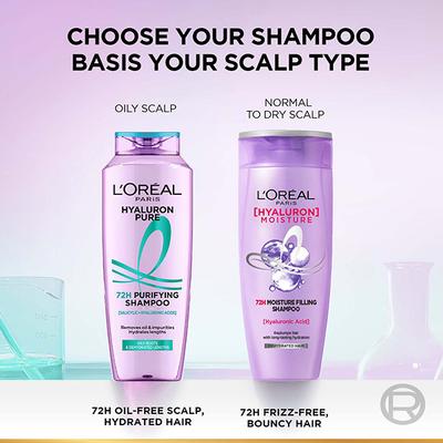 L'Oreal Paris Hyaluron Pure 72H Purifying Shampoo for Fresh Scalp & Hydrated Hair 200 ml - Shampoos