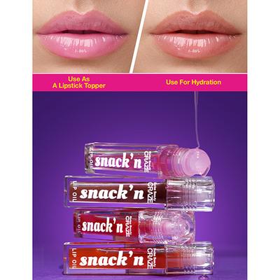 Swiss Beauty Craze Snack'n Nourishing Lip Oil, with Vitamin E and Hyaluronic Acid 2. Apple Tart 4.5 ml - Lip Balms