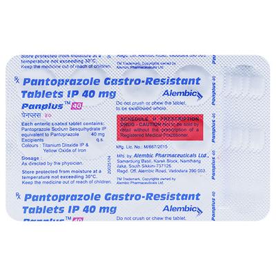 Panplus 40mg Tablet 15'S - Ulcer/Reflux/Flatulence-Aaa