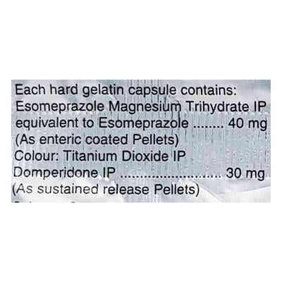 Esomac D 40mg Capsule 10'S - Ulcer/Reflux/Flatulence-Aaa