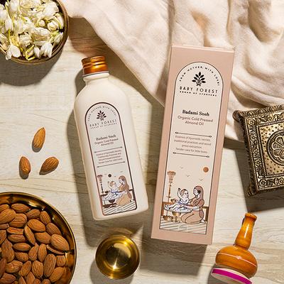 Baby Forest Badami Sneh- Organic Cold Pressed Almond Oil 200 ml - Creams, Lotions & Oils